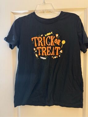 Kids Black "Trick or Treat" Halloween Tee